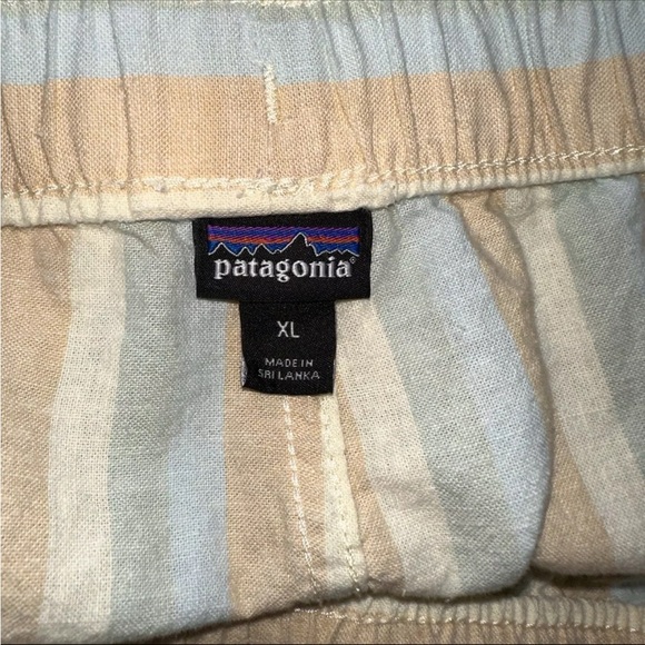 Patagonia Women's Island Hemp Baggies Shorts Size XL Cali Stripe Isla Yellow - Picture 4 of 8